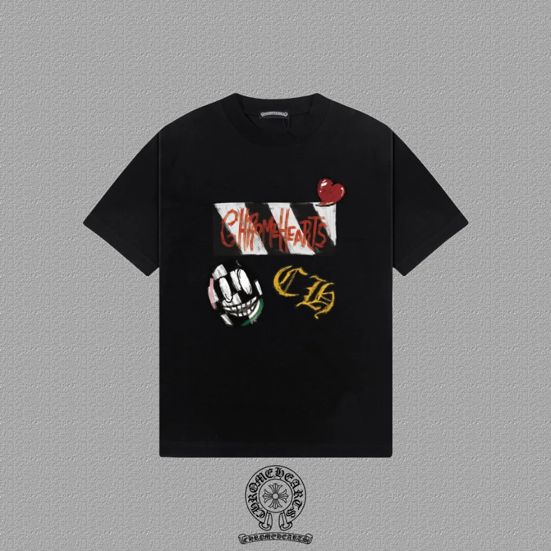 [CH ] 2026FW T LOGO Premium 26s Same Style ：Black White Gray Size：S M L XL 2XL